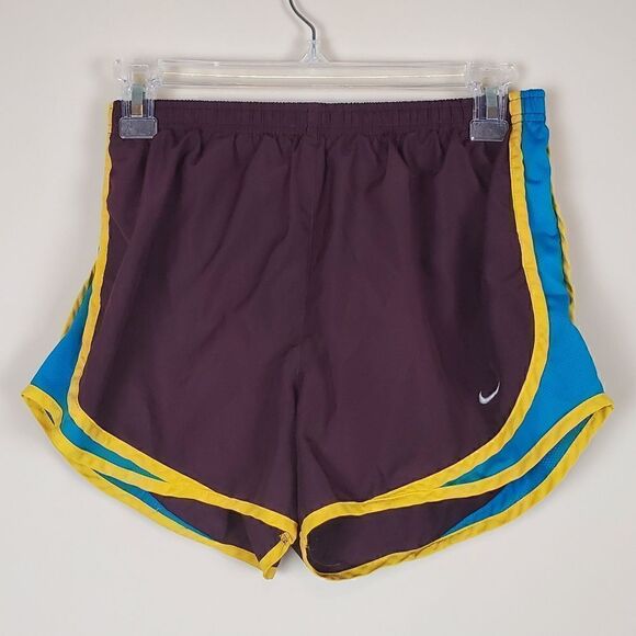 Nike Burgandy Yellow & Blue Running Shorts - Picture 1 of 5